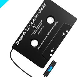 Car Audio Bluetooth 5.0 Cassette Receiver,Cassette Bluetooth Adapter for Car Tape Player, Hands-Free Calling, Stereo Two-Channel, Compatibility with S