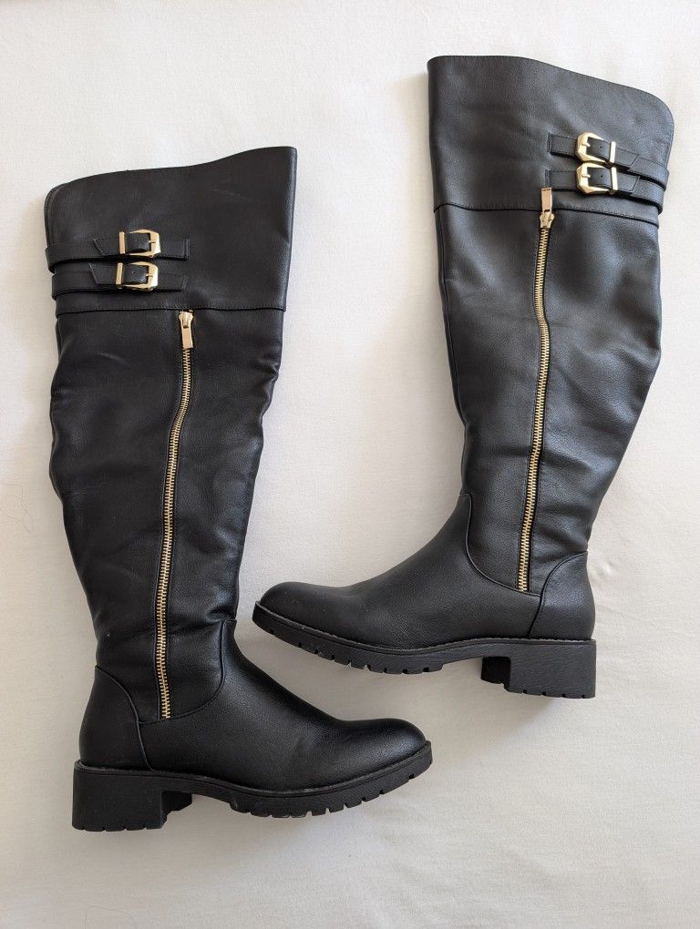 Knee High Leather Boots
