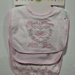 3 Infant Bibs With Waterproof Lining
