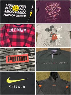 Boys (8 Pieces) Large Clothing Bundle Nike, Puma, Tommy, Spalding