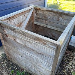 Wood Compost Bin Box