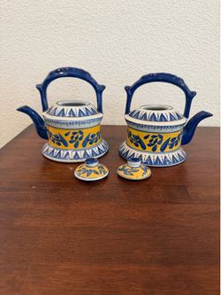 2 - beautiful 2 decorations teapot