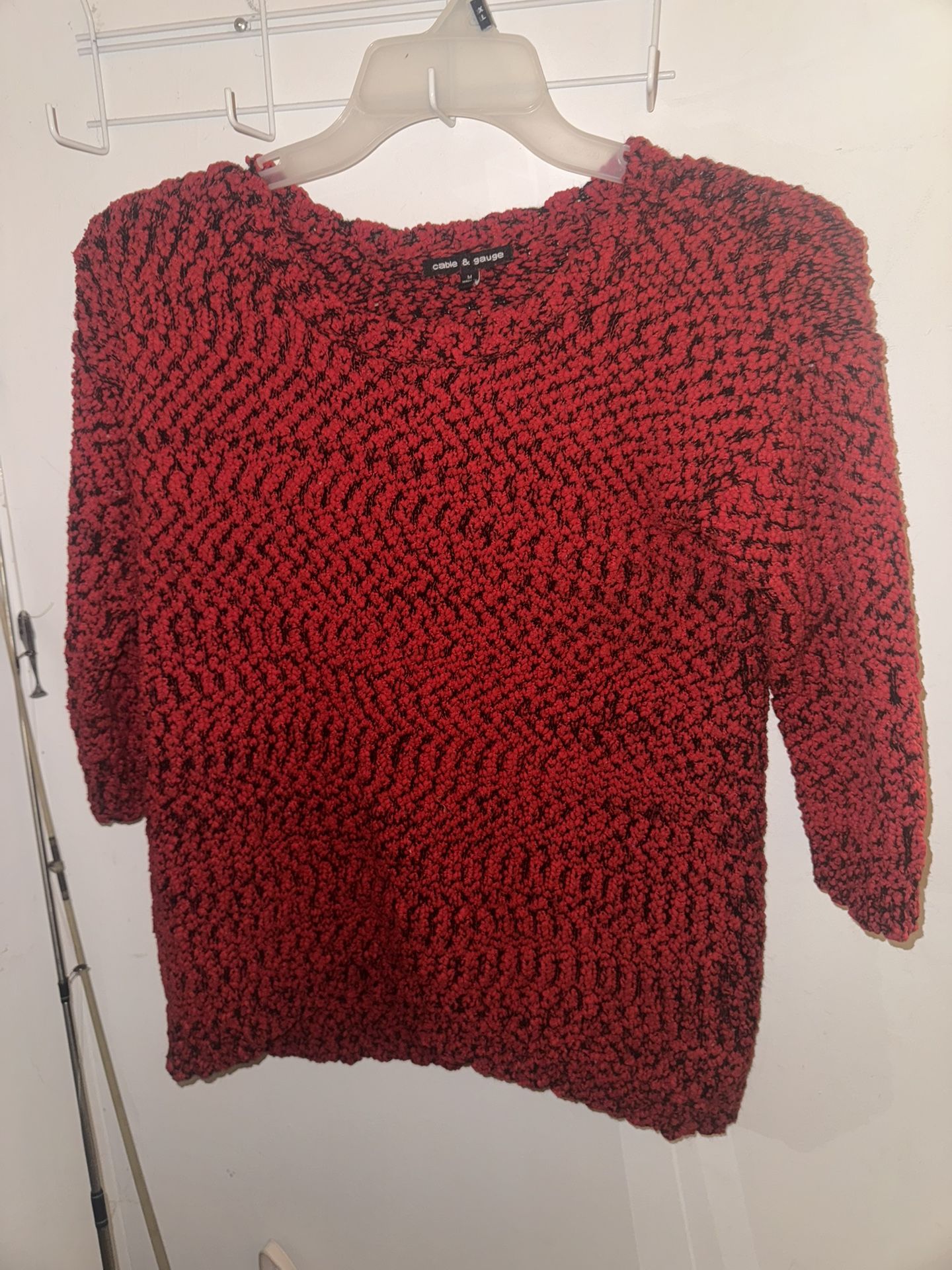 Red Knit Material Women’s Sweater