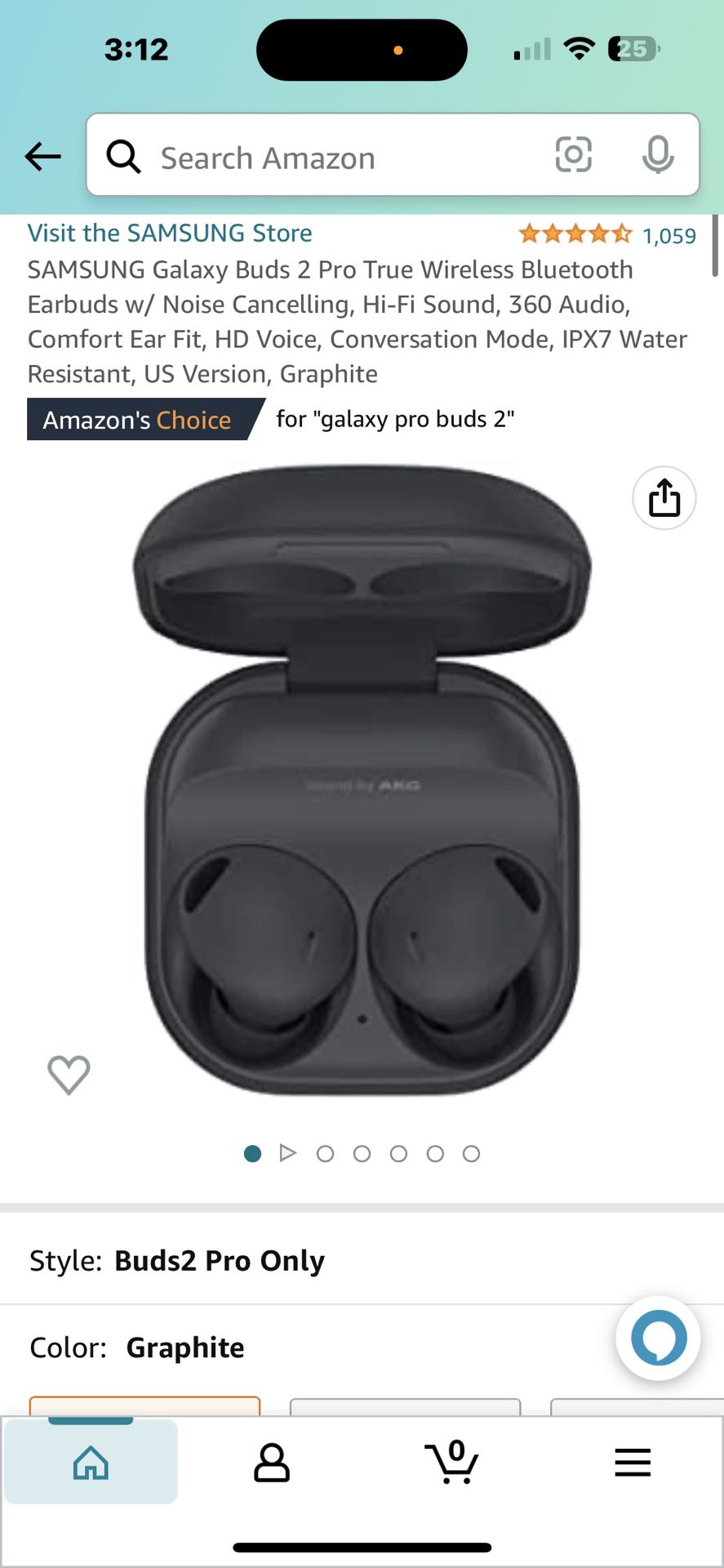  SAMSUNG Galaxy Buds 2 Pro True Wireless Bluetooth Earbuds,  Noise Cancelling, Hi-Fi Sound, 360 Audio, Comfort In Ear Fit, HD Voice,  Conversation Mode, IPX7 Water Resistant, US Version, Bora Purple 