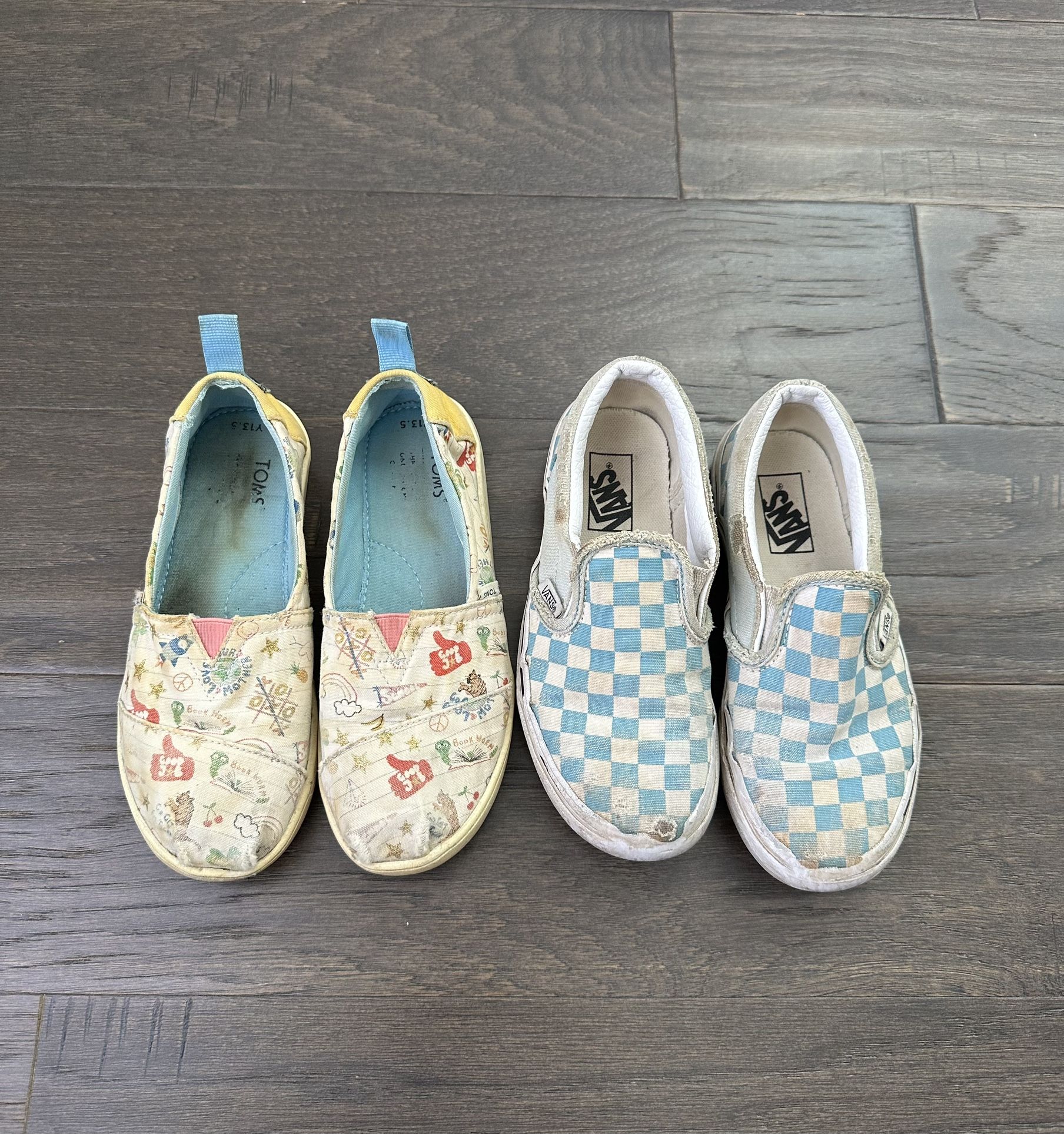 Vans and Toms Shoes.