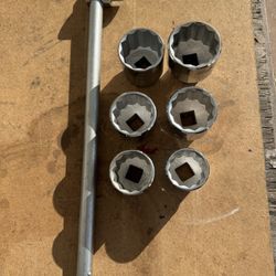 3/4” Sockets With Sliding Bar Wrench 