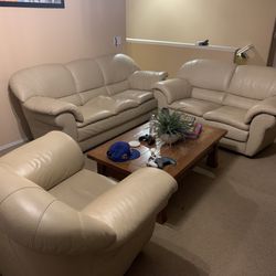 White Leather Couches