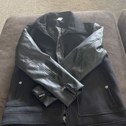 Men’s jacket With Leather Sleeves