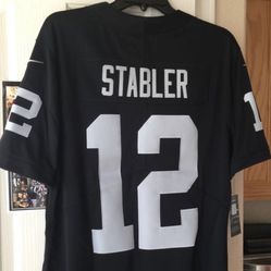 NIKE Oakland Raiders Ken Stabler Authentic Stitched On Field Jersey size Medium, Retail $150