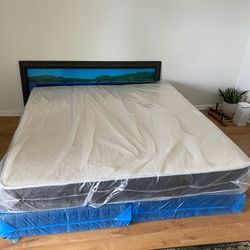 King mattress regular and box spring set (2pc - brand new) 