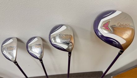 **New Tsuruya Quincy SZ Premium Gear 3 x Woods + 7 x Irons + a Putter set for Ladies right-handed golfer