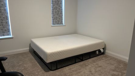 Iron bed frame and bed