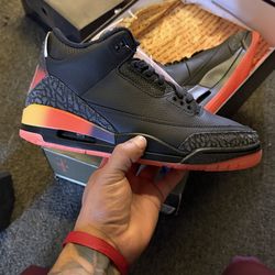 Jordan Air Jordan 3 Retro J Balvin Rio Black Sneakers Leather FN0344-001