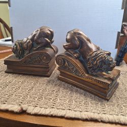 VINTAGE LIONS BOOKENDS PAIR