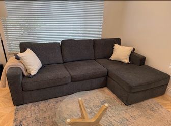 Living Spaces 107" Sleeper Sectional