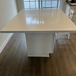 Kitchen island /table with white quartz top