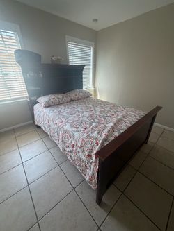 Dark Wood Twin Bed Frame