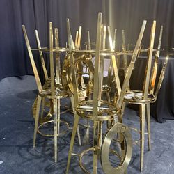 Gold Party Rental Barstools