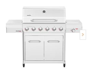 New Nexgrill Gourmet Pro 6-Burner Stainless Steel Propane Gas Grill with Searing Side Burner and Griddle Max Insert