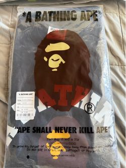 Plain Black Bape Tee Size L