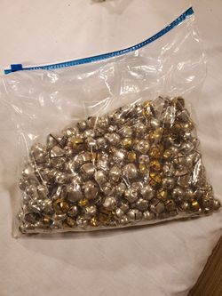 Bag of jingle bells .gold & silver tone colors