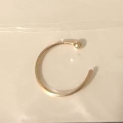 Nose Hoop Piercing 3/8” 14 K Gold 20 Gauge