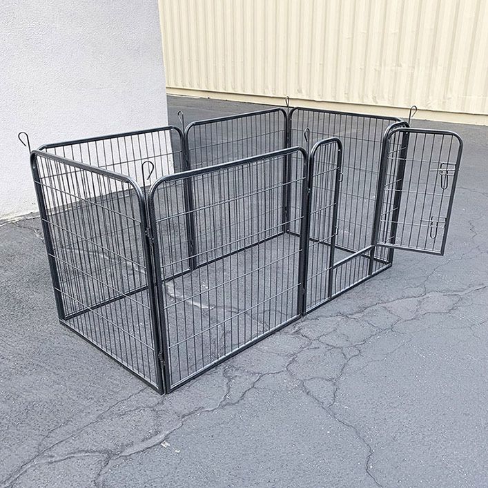 (NEW) $85 Heavy Duty 32” Tall x 32” Wide x 6-Panel Pet Playpen Dog Crate Kennel Exercise Cage Fence 
