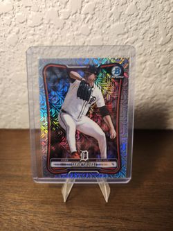Tarik Skubal Bowman Chrome Mega Mojo Refractor Baseball Card