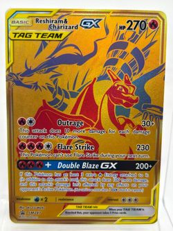 Pokémon TCG Sun & Moon Reshiram & Charizard GX SM247 Holo English