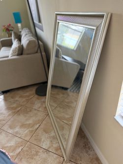 MOVING SALE-MUST GO IKEA SONGE mirror with a silver-colored frame