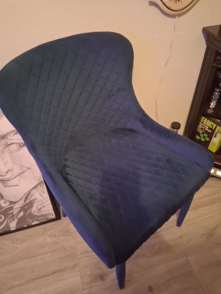 Beautiful Blue Velvet Chairs 