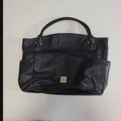 Black Leather Large Coach Bag