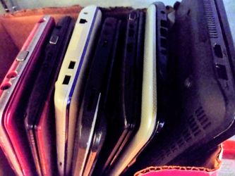 Lot of Used Laptops Mixed Colors