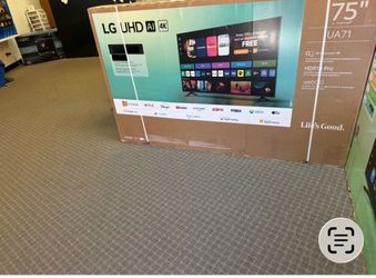 75 LG TV $55 down on Financing free delivery six month warranty