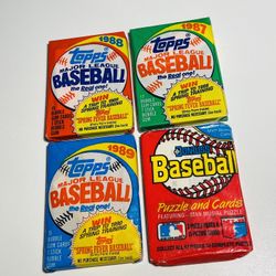 4 Packs Of Unsearched Sealed Vintage Baseball Cards