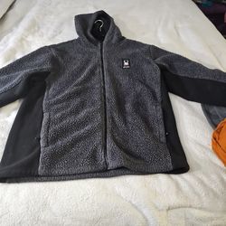 Spider Winter Hoodie Size Extra Large Gray And Black In Color