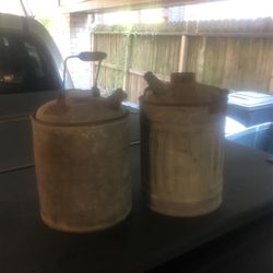 Antique Gas Cans Lot Of 2