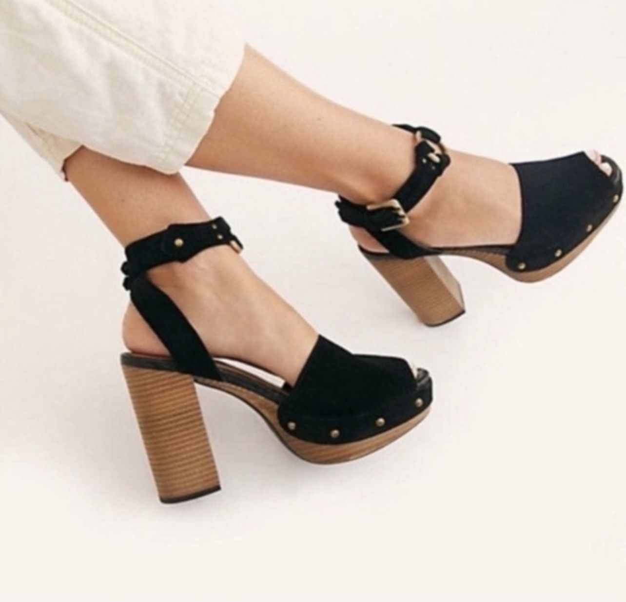 FREE PEOPLE Justine Platform Heels Clogs