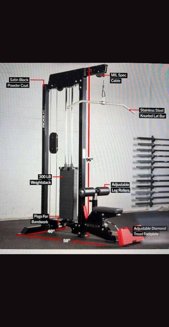 Rogue Lat Pulldown / Low Row Machine
