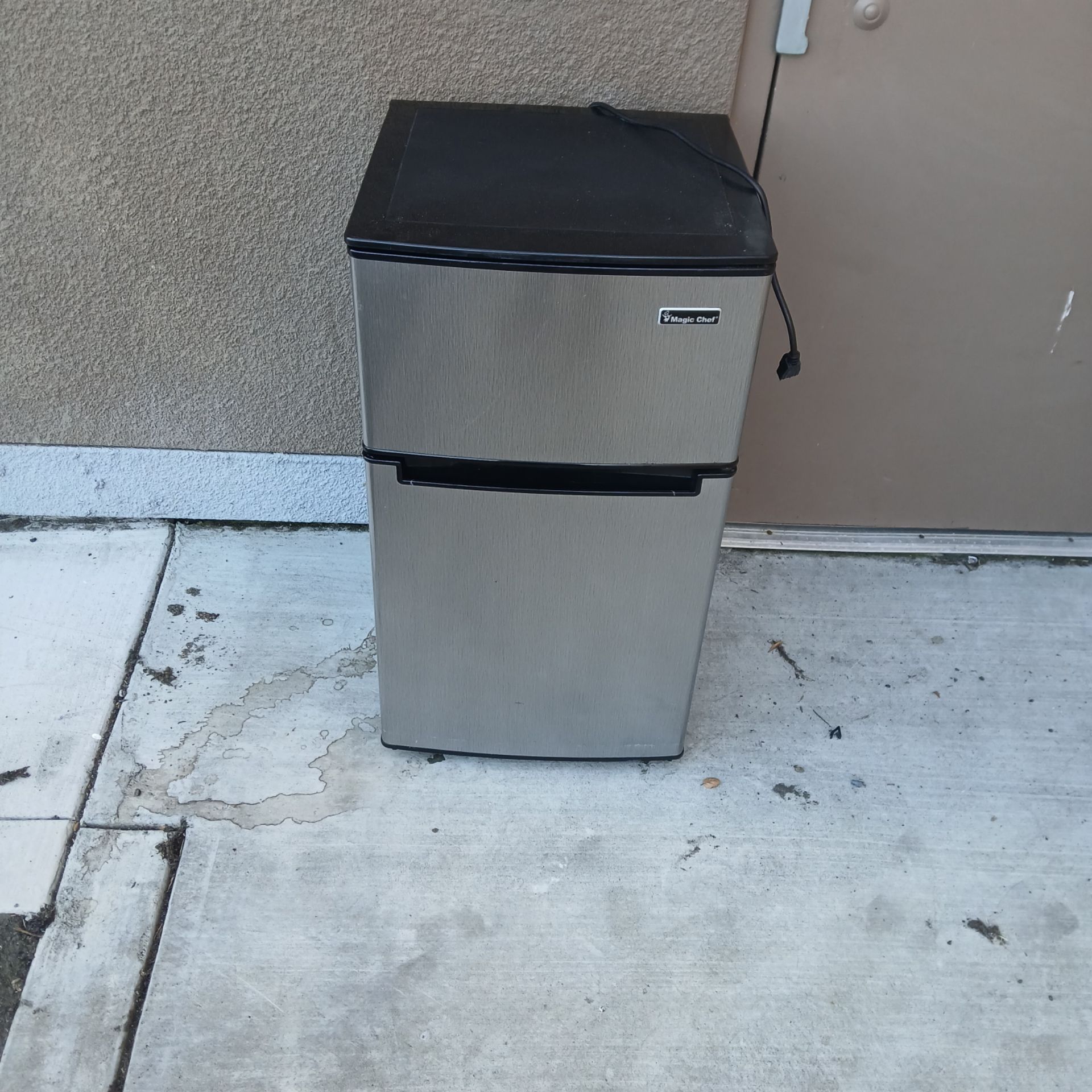 Mini Refrigerator/ Freezer Combo - stainless steel finish nice