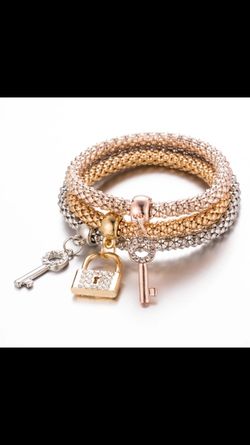 Rose gold silver and gold bracelets. Brand new!