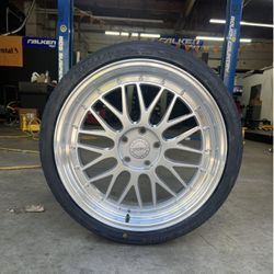 Versus VS243 Silver Machine Lip Wheels 235/35R19 Toyo Proxes Sport Tires Package Deal 5x114.3