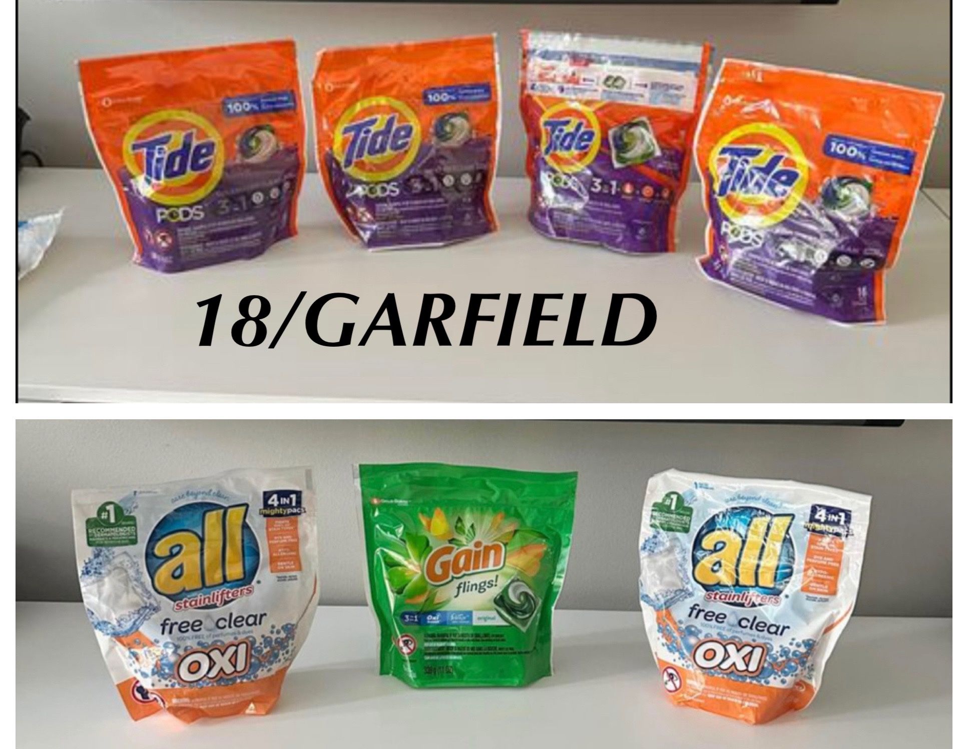 Bundle Of Tide Pods/ Gain Pods/ All Pods (7 Packs)
