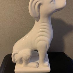 Ceramic White Dog