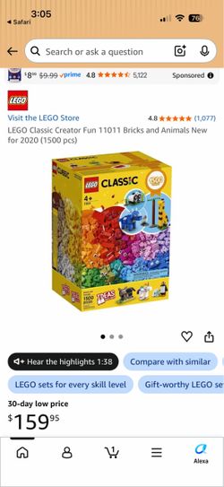 LEGO Classic Bricks and Animals Set 11011