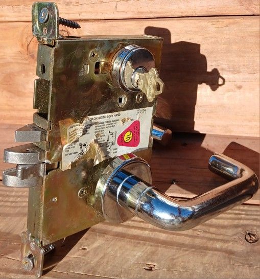 Schlage Mortise Lock Bright Office Inner Entry Brass Chrome L9050R 03 625 Door Handle