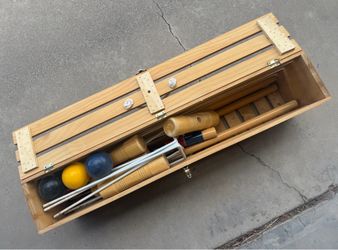 Sportcraft croquet set with wood case