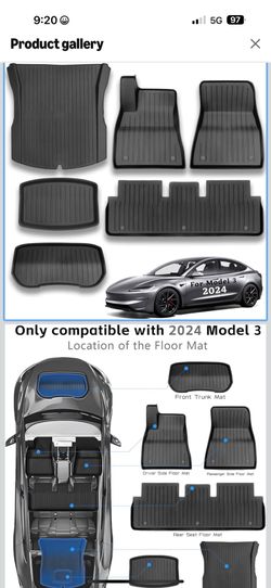 Floor Mat For 2024 Tesla 3