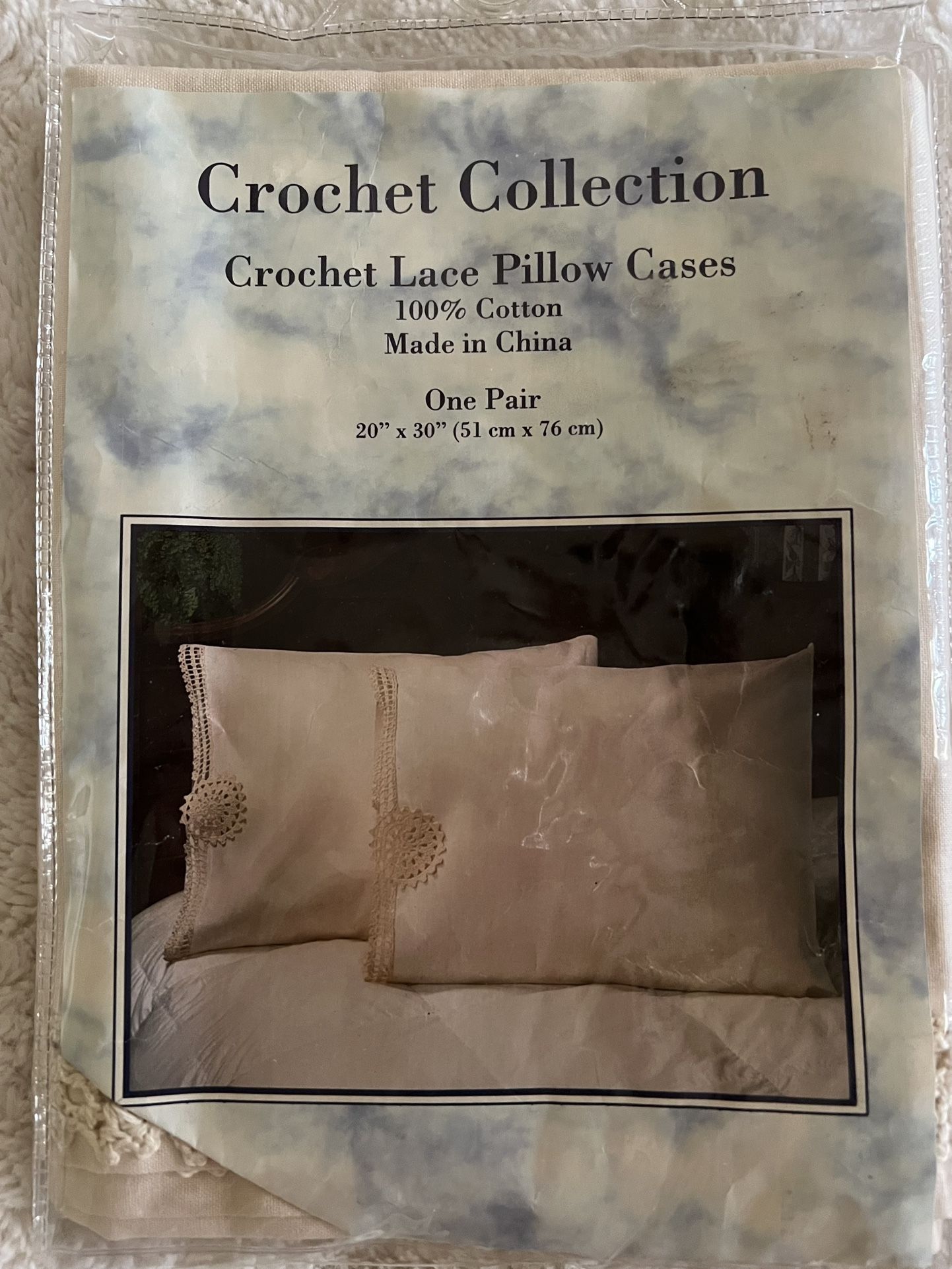Crochet King Pillowcases -2 $15