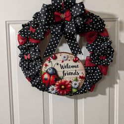 14 Inch Handmade Ribbon Wreath